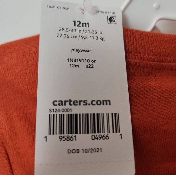 Carters toddler size 12 month long sleeve shirt - Picture 4 of 5